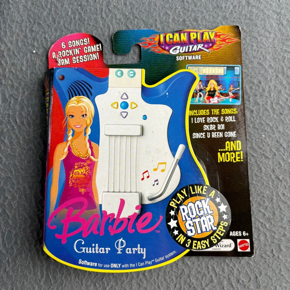 Mattel Barbie Guitar Party I Can Play Guitar Software Cartridge K9901 New